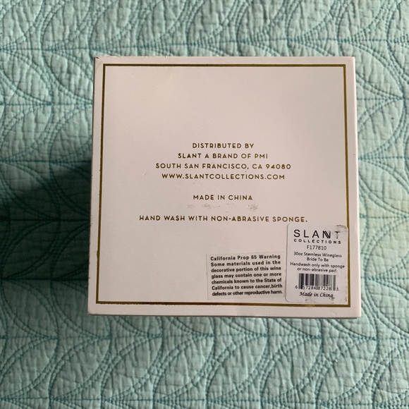 Slant Jumbo Stemless Wine Glass - Bride to be - Picture 8 of 8